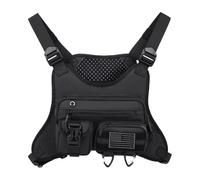 Chest Bag, Outdoor Fanny Pack Vest, 14,96 x 1,97 x 10,24 pouces Lightweight Phone Holder Pouch, Secure Adjustable Fit, for Men, Camping, Hunting, Gym, Cycling, Workout, Biking, Runners, Travel