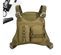 Chest Bag Pack, Lightweight Ergonomic Pouch, Adjustable Storage Vest, Chest Vest Pack for Cycling Riding Running Hiking Traveling Sports Workouts Outdoor Adventure Fitness Gear Essentials