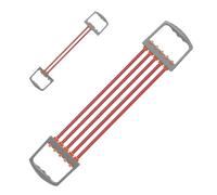 Chest Expander - 5 Spring Adjustable Fitness Trainer | Arm Exerciser Stretch Bands, Resistance Strength Workout Device, Ergonomic Muscle Building Tool for Home Office Gym Training