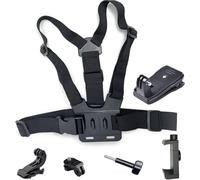 Chest Harness and Shoulder Strap for Phone Camera Compatible with iPhone 15 14 13 / GoPro 12 11 10 / DJI OSMO /Insta360 X3 X2 and Action Camera