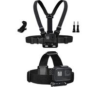 Chest Harness Attachment Headband Compatible with GoPro Hero 13/12/11/10/9/8/ AKASO V50X Brave 7/ GOOKAM/Jadfezy/Dragon Touch/Apexcam/WOLFANG Action Camera Accessories