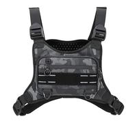 Chest Pouch, Outdoor Running Vest Bag, Waterproof Phone Holder, Anti-Shift Design, Adjustable Utility Pouch for Biking, Hunting, Workout, Jogging, Travel, 9.45 inches