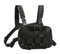 Chest Rig - Lightweight Sports Front Backpack, Versatile Utility Gear Carrier, Adjustable Airflow Vest Design | Oxford Fabric Chest Backpack for Gym Cycling Travel Training Equipment