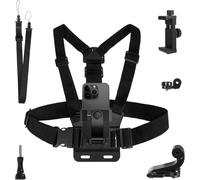 Chest Strap Mount for GoPro and Action Cameras - Adjustable Chest Strap, Breathable Material, Compatible with GoPro Hero 13, Hero 12, Hero 11, DJI Osmo Action 5, Samsung, iPhone