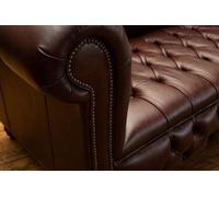 Chesterfield 4 places Classique de luxe Baroque Rococo Canapé Canapé en cuir Nouveau