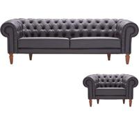 Chesterfield Canapé 3 places Fauteuil Canapé Canapé 1 place Simple cuir