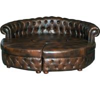Chesterfield Canapé rond Canapé en cuir Canapé rond XXL Salon Canapé d'angle