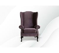 Chesterfield Fauteuil à oreilles Fauteuil Chaise Relax Télévision 1 place Canapé Rouge antique