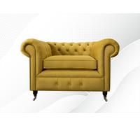 Chesterfield Fauteuil Tissu Jaune Créatif Meubles Nouveau Salon Moderne Luxe