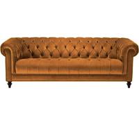 Chesterfield Original Velvet Tissu Trois places Design Canapés Rembourrés Canapés