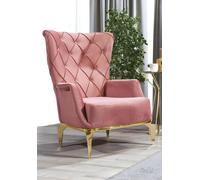 Chesterfield Rosa Fauteuil Lounge Designer Rembourrage Une place Meubles de luxe