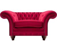 Chesterfield rouge Fauteuil de salon Designer Fauteuil inclinable en tissu