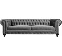 Chesterfield trois places Meubles créatifs Tissu Gris Nouveau Salon Moderne