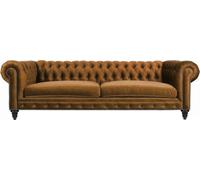 Chesterfield Trois places Meubles créatifs Tissu Orange Nouveau Salon Moderne