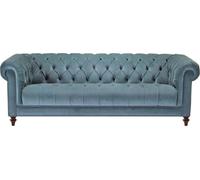 Chesterfield Turquoise Design Canapé Canapé rembourré Nouveau tissu trois places Salon