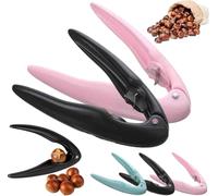 Chestnut Peeler, Chestnut Cutter Tool, Stainless Steel + Plastic Chestnut Opener And Cutter, Multifunction Nut Cracker,Chestnut Cracker Tool For Holiday Cooking Christmas-Black+pink