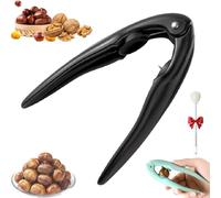Chestnut Peeler, Nutcracker Chestnut Nuts Opener Clip, Multi-functional Nut Tongs for Chestnuts, Walnut, Pecan & Hazelnut, Non-slip Handle for Home Kitchen (Black)
