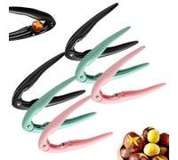 Chestnut splitter, multi-purpose nutcracker, comfortable grip, safely shells chestnuts in seconds, saves cooking time, ergonomic handle (6*Mix)