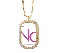 Chestry Elements Collier avec pendentif en forme de tableau périodique Actinide Nobelium sans diamant