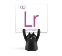 Chestry Éléments de table périodique Actinide Lawrencium Lr Support mémo dessin animé chat noir décoration