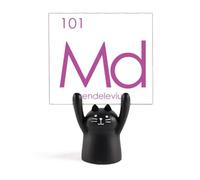Chestry Éléments de table périodique Actinide Mendelevium Md Md Support de mémo dessin animé Chat Noir Décoration