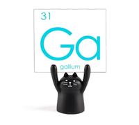 Chestry Éléments Tableau périodique Métal pauvre Gallium Ga Memo Support Dessin animé Chat Noir Décoration