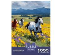 Cheval 1000 Pièce Puzzle Jeu De Famille Classique Jigsaw Puzzles Belle Décoration Puzzle pour Adultes Et Enfants 52x38cm/1000pcs