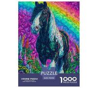 Cheval 1000 Pièce Puzzle Jeu De Famille Classique Magnifique Jigsaw Puzzles Belle Décoration Puzzle pour Cadeaux De Voyage, Présent 70x50cm/1000pcs