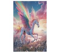 Cheval 1000 Pièces Puzzle en Bois pour Adultes Enfants, Puzzles Impossible, Jeu D'adresse pour Toute La Famille, 78×53cm