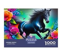 Cheval 1000 Pièces Puzzle Impossible Belle Décoration Familiale Puzzle Jouets De Jeu pour La Famille 70x50cm/1000pcs