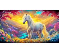Cheval 1000 pièces Puzzle pour Adultes Jeu de Puzzle Cadeau Amusant & Activité Maison Extremement Difficile pour Adultes 38x52cm/1000pcs