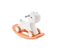 VEVOR Cheval à bascule 3 en 1 pour les enfants de 1 à 3 ans, jouet à bascule avec planche d'équilibre amovible et 4 roues lisses, en PEHD, capacité de charge 36 kg, oscillant à 40°, pour bébés, rouge
