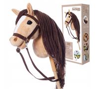 Cheval à bascule A3 | Cheval à bâton | Hoppihorse beige | + ensemble d'accessoir