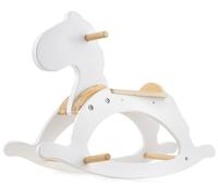 Cheval à bascule en bois - blanc - à partir de 12 mois.
