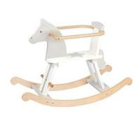 Cheval à Bascule en bois - blanc Beige