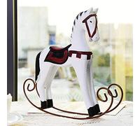 Cheval à Bascule en Bois Fait à la Main sculpté Peint Enfants Jouet Peint Cheval à Bascule décoration de Table
