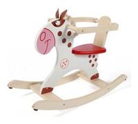 Cheval à bascule en bois indien scratch europe multicolore G