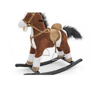 Cheval à bascule en peluche douce - Milly Mally - Modèle brun foncé - Pour enfant à partir de 3 ans - Marron