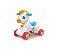 Cheval a bascule et a roues - Crinière avec boutons d'intercations - Dès 1 an