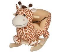 cheval à bascule HOMCOM Peluche 60x33x45cm Marron
