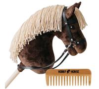 cheval à bascule HORSE ON A STICK tête de cheval sur un bâton avec crinière + peigne [M-HOBBYHORSE3]