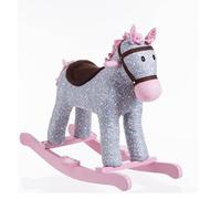 Cheval à bascule - JJA - 69cm - Rose et gris - Bois - Pour fille de 2 à 6 ans