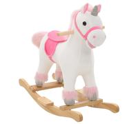 Cheval à Bascule Peluche Rose Animal Basculer pour Bébé Jouet d'Enfant vidaXL