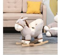 Cheval à Bascule pour Enfant (18 à 36 Mois) Âne à Bascule Effet Sonore Ceinture de Sécurité 61 x 34 x 58 cm