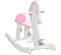 Cheval à bascule pour enfants HOMCOM MDF 68x27x46.5cm Rose