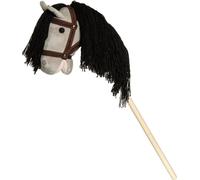 Cheval à la canne Hobby Horse gris avec rênes 80cm