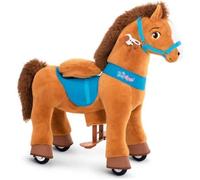 Cheval à Monter avec Roulettes PONYCYCLE Modèle E pour Enfant de 4 à 7 ans - Brun