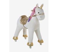 Cheval à roulettes en bois FSC® grande licorne TU