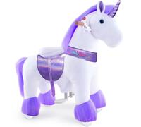 Cheval à roulettes PonyCycle Licorne pour enfants de 3 à 4 ans, pour l'intérieur et l'extérieur, avec frein - Ux306