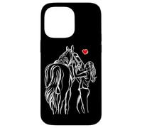 Cheval Amant Chevaux Fille Femmes Équitation Coque pour iPhone 14 Pro Max